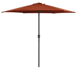 Vrtni suncobran s aluminijskim stupom 270 x 246 cm terakota - Smeđa / N/A