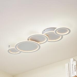 Lucande LED stropna svjetiljka Diala, bijela, metal, 96 cm