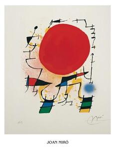 Umjetnički tisak The Red Sun, Joan Miró