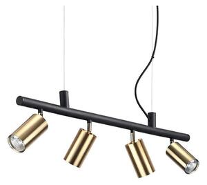 Ideal Lux - LED Luster na sajli DYNAMITE 4xGU10/7W/230V CRI 90 crna/mesing