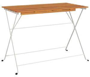 VidaXL Sklopivi bistro stol 100 x 54 x 71 cm od drva bagrema i čelika