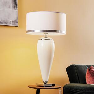 Argon Stolna lampa Lund, bijela/opal, visina 70 cm, Bijela, Dnevni boravak/blagovaonica, Tkanina / tekstil