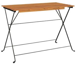 VidaXL Sklopivi bistro stol 100 x 54 x 71 cm od drva bagrema i čelika