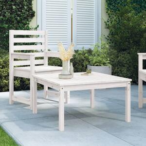 VidaXL Vrtni stol bijeli 82,5 x 82,5 x 45 cm od masivne borovine