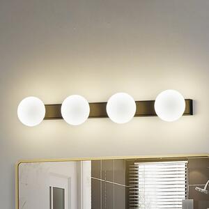 Lucande LED kupaonska zidna svjetiljka Myrra, crna, staklo, 60 cm, IP44