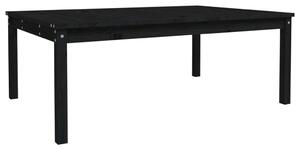 VidaXL Vrtni stol crni 121 x 82,5 x 45 cm od masivne borovine