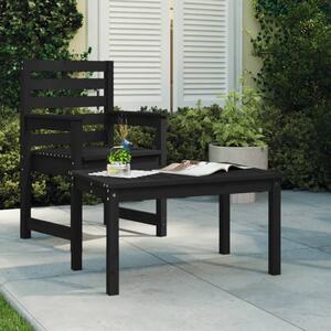 VidaXL Vrtni stol crni 82,5 x 50,5 x 45 cm od masivne borovine