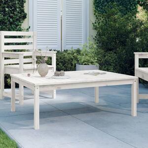 VidaXL Vrtni stol bijeli 121x82,5x45 cm od masivne borovine