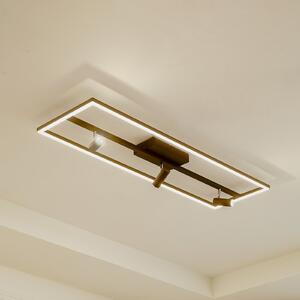 Lucande LED stropna svjetiljka Yvor, 99,5 cm, crna, okretna, Crno, Dnevni boravak/blagovaonica, Metal