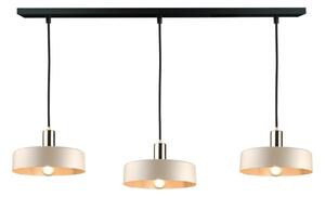 Luster na užetu LATTE 3xE27/60W/230V bež/crna/sjajni krom