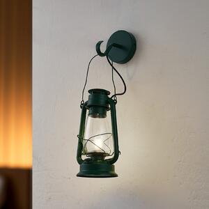 Lindby zidna lampa Raisa, zelena, metalna, lampion, E14