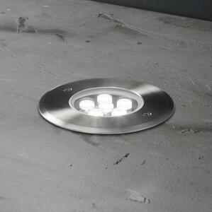 Ideal Lux - LED rasvjeta za kućni prilaz FLOOR LED/6W/230V pr. 12 cm CRI 90 IP67 krom