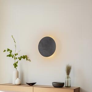 TK Lighting Lunaia Nova zidna svjetiljka, crna, Ø 20 cm, prigušiva, Crno, Dnevni boravak/blagovaonica, Metal