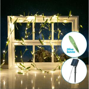 Aigostar - LED Solarni lanac 50xLED/7m IP65 topla bijela olive