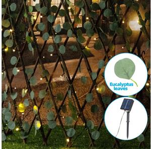 Aigostar - LED Solarni lanac 148xLED/2x1,2m IP65 topla bijela eukaliptus