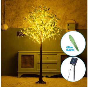 Aigostar - LED Solarna dekoracija 285xLED/3,8m IP65 topla bijela olive
