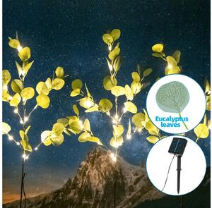 Aigostar - LED Solarna dekoracija 60xLED/3,5m IP65 topla bijela eukaliptus