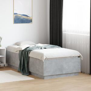 Okvir kreveta boja betona 75x190 cm od konstruiranog drva - Siva / 75 x 190 cm