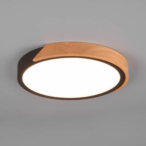 Jano LED stropna svjetiljka, Ø 31,5 cm, 3.000K, crna