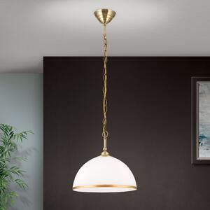 ORION Stara lampa viseća svjetiljka s lančanim ovjesom, 1 žarulja, prigušiva, Zlato / mjed, Dnevni boravak/blagovaonica, Staklo