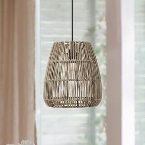 PR Home Saigon viseća svjetiljka, izgled ratana, siva, Ø 28 cm