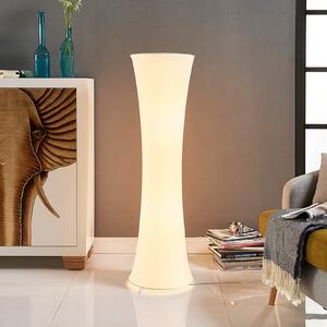 Lindby podna lampa Liana, visina 123 cm, bijela, tekstil