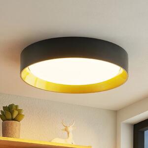 Lindby Kambia LED stropna svjetiljka, 55 cm, Crno, Dnevni boravak/blagovaonica, Aluminij