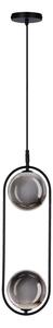 Luster na sajli CORDEL 2xG9/28W/230V crna/dimna crna