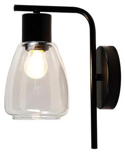 Zidna lampa MOLDO 1xE27/40W/230V crna/prozirna
