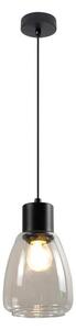 Luster na sajli MOLDO 1xE27/40W/230V crna/prozirna