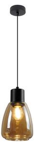 Luster na sajli MOLDO 1xE27/40W/230V crna/dimna bež