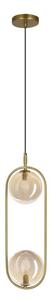 Luster na sajli CORDEL 2xG9/28W/230V mesing/dimna bež