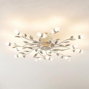 Lindby LED stropna svjetiljka Bolonia, brončana/bijela, Ø 80 cm