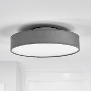 Lindby LED stropna svjetiljka Saira, Ø 30 cm, siva, tekstil