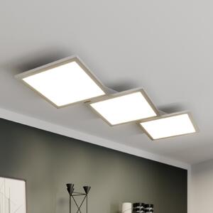 Lucande LED stropna svjetiljka Ilira, 3 žarulje, srebrna, CCT, prigušiva