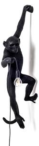 SELETTI Monkey Lamp ukrasna zidna lampa lijeva crna, Crno, Plastika