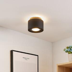 Arcchio stropna lampa Walisa, okrugla, crna, aluminij, set 3 kom