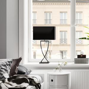 By Rydéns Omega stolna lampa krom/crna visina 69 cm