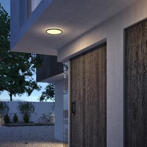 Philips SuperSlim LED IP54 Ø 25 cm 2700K crna, prigušiva, Crno, kupaonica, Metal