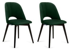 SET 2x Blagovaonska stolica BOVIO 86x48 cm tamno zelena/bukva