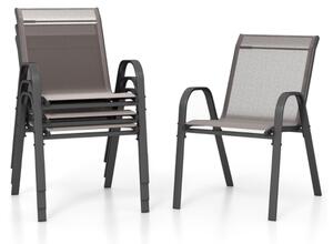 Set od 4 vanjskih stolica, dim. 56 x 70 x 84 cm, siva