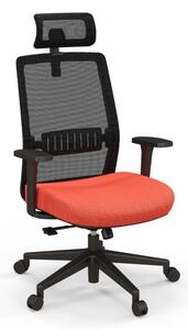 Ergonomska uredska stolica s obloženim naslonom i 3D mrežnom podrškom do 180 kg