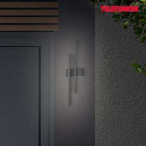 LED vanjska zidna svjetiljka Graz indirektna, 2 žarulje. crno