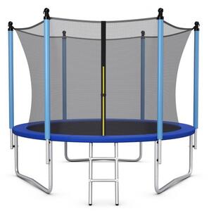 Vanjski trampolin Ø 244 cm za djecu i odrasle, crni + plavi