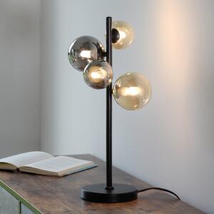 Paul Neuhaus stolna lampa Popsicle, staklo, 48 cm visoka, G9, Crno, Dnevni boravak/blagovaonica, Metal