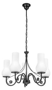 Brilagi - LED Luster na lancu COTTAGE 5xE14/40W/230V crna/bijela