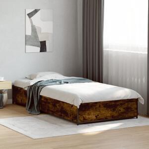 Okvir kreveta boja hrasta 75 x 190 cm konstruirano drvo i metal - Smeđa / 75 x 190 cm