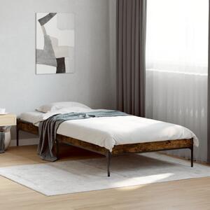 Okvir krevet boja hrasta 90 x 190 cm konstruirano drvo i metal - Smeđa / 90 x 190 cm