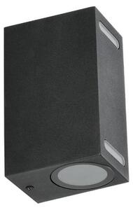 Vanjska zidna svjetiljka QUERK 2xGU10/35W/230V IP54 15 cm crna