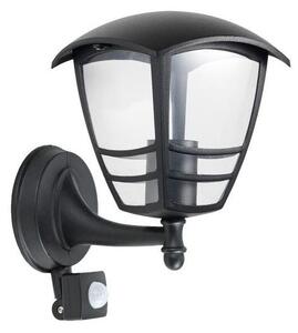 Vanjska zidna svjetiljka sa senzorom TEVIO 1xE27/60W/230V IP54 crna